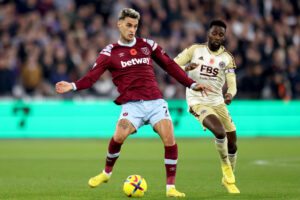 Scamacca West Ham United v Leicester City - Premier League