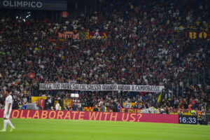 striscione AS Roma v Spezia Calcio - Serie A