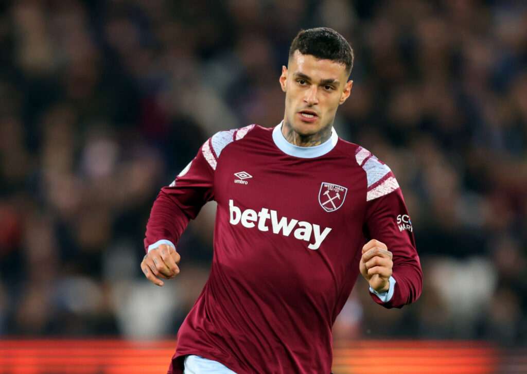 Scamacca West Ham United v Brentford FC - Premier League