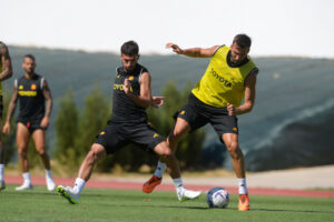 Aouar Cristante As Roma Training Session