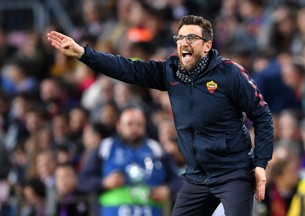 di francesco FC Barcelona v AS Roma - UEFA Champions League Quarter Final Leg One