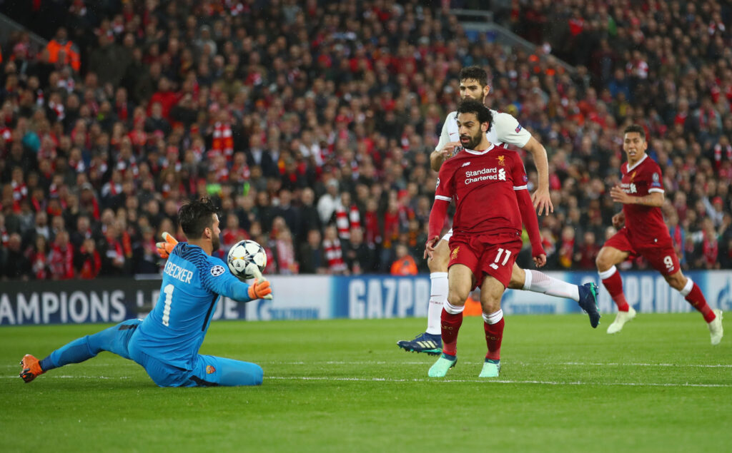 Alisson Liverpool v A.S. Roma - UEFA Champions League Semi Final Leg One