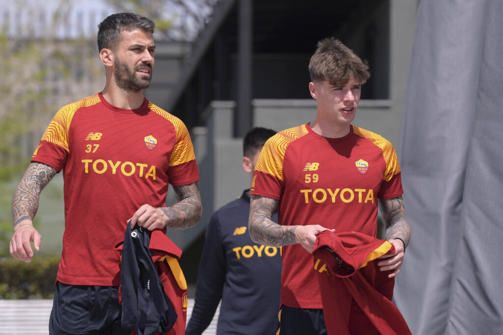 spinazzola Zalewski AS Roma Training Session