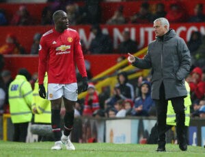 Mourinho Lukaku Manchester United v Brighton and Hove Albion - Premier League