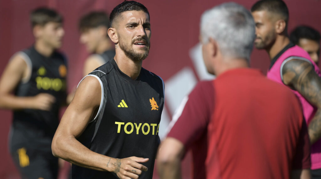 pellegrini mourinho As Roma Training Session