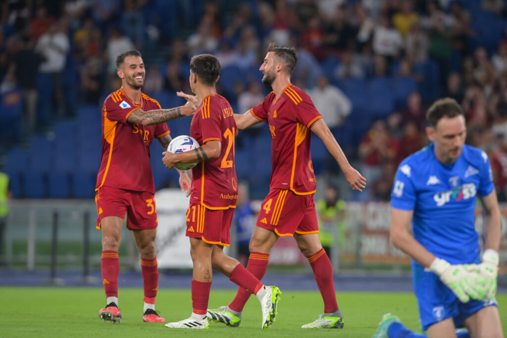 dybala cristante spinazzola AS Roma v Empoli FC - Serie A TIM