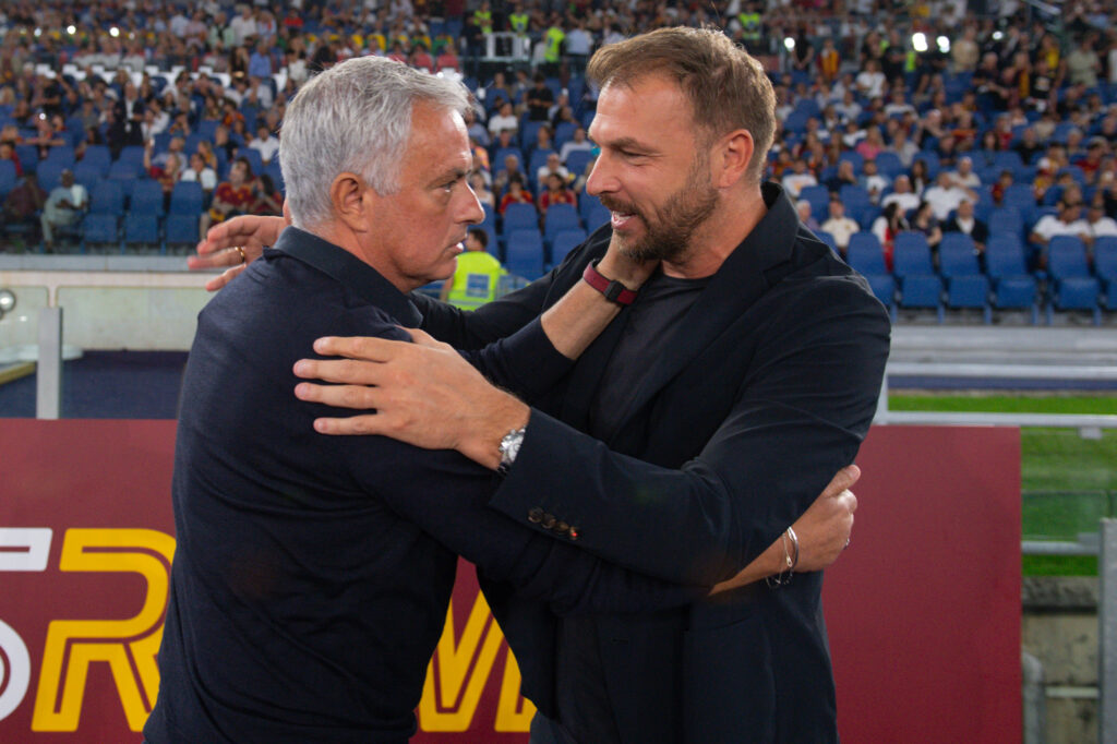 mourinho zanetti AS Roma v Empoli FC - Serie A TIM
