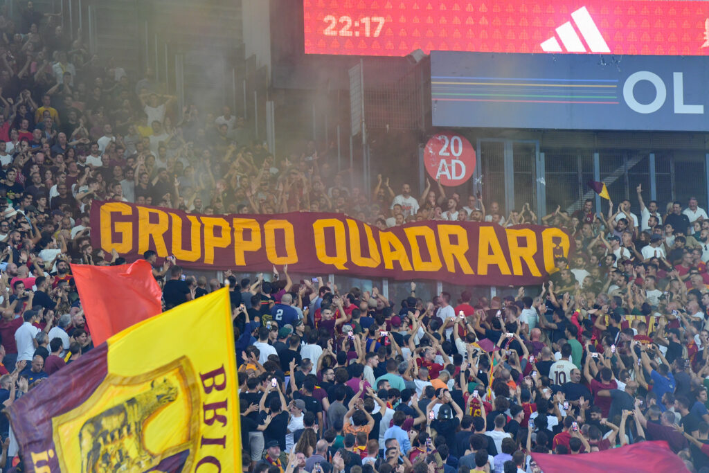 striscione fedayn AS Roma v Empoli FC - Serie A TIM