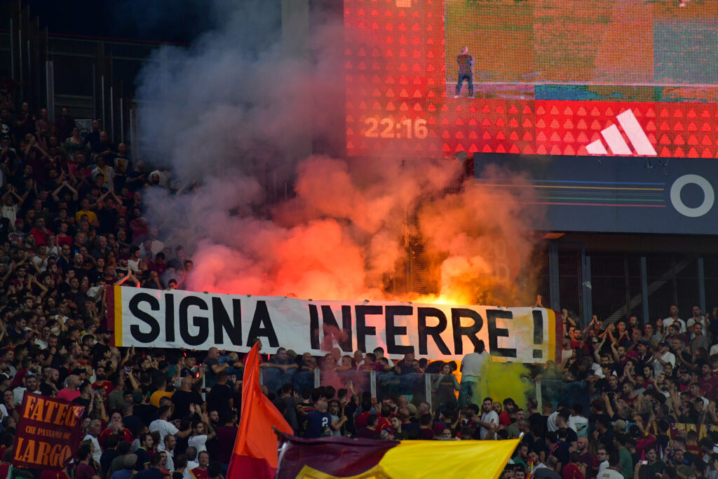 striscione fedayn AS Roma v Empoli FC - Serie A TIM