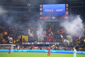 Curva Sud AS Roma v SK Slavia Praha: Group G - UEFA Europa League 2023/24