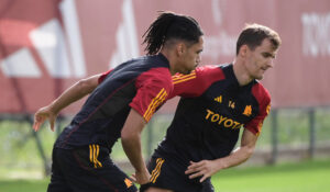 Smalling Llorente AS Roma Training Session