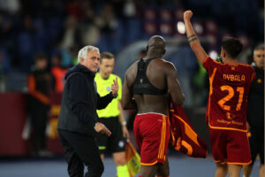 Mourinho Lukaku Dybala AS Roma v US Lecce - Serie A TIM