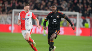 Ndicka SK Slavia Praha v AS Roma: Group G - UEFA Europa League 2023/24