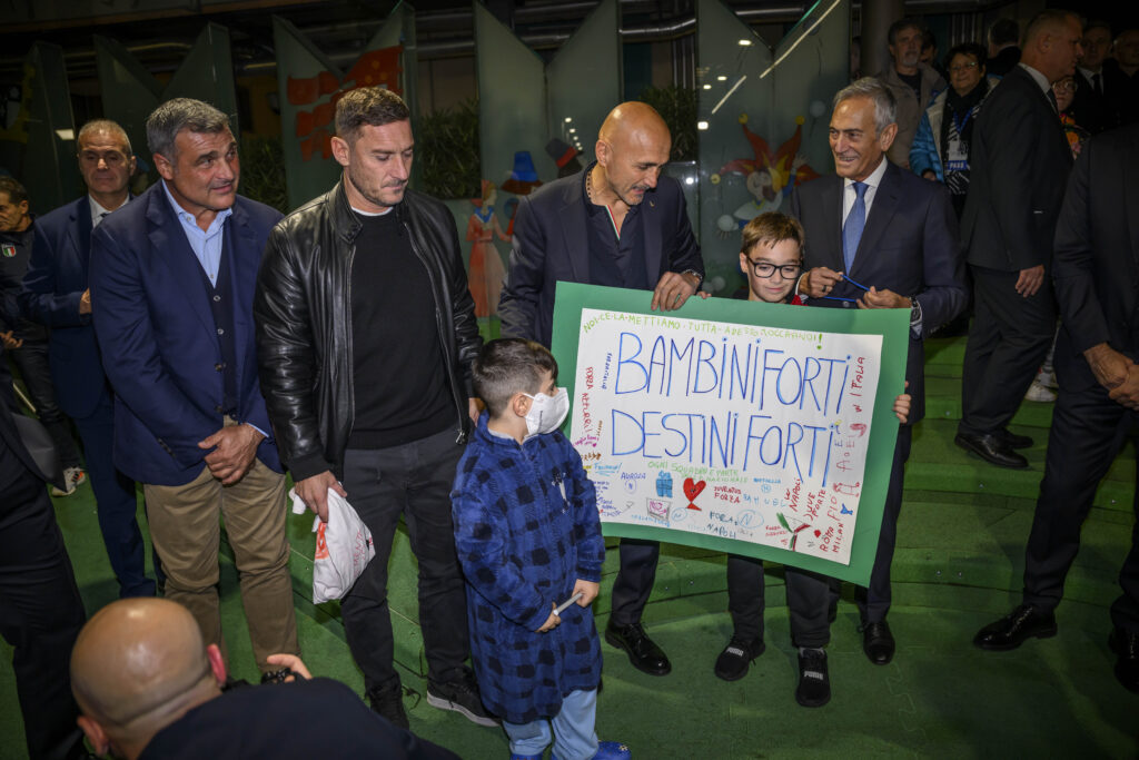 totti spalletti Italy Delegation Visit Bambin Gesu Hospital