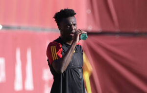 Abraham AS Roma Training Session