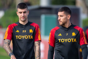 Pellegrini Mancini AS Roma Training Session