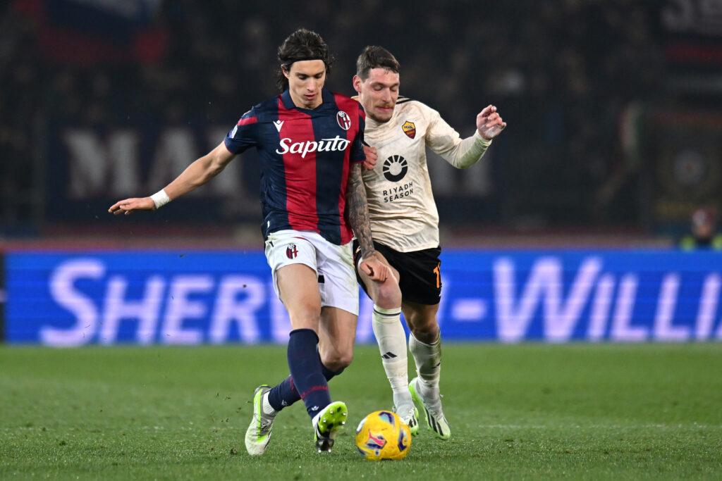Belotti e Calafiori Bologna FC v AS Roma - Serie A TIM