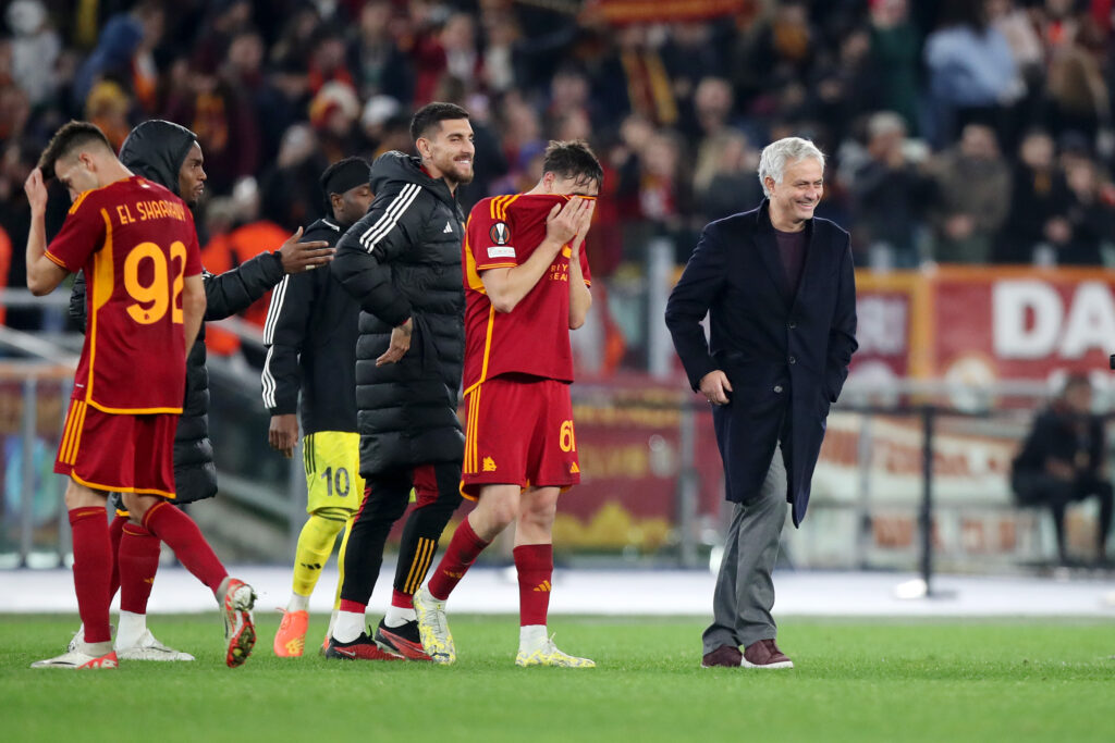 Niccolò Pisilli AS Roma v FC Sheriff Tiraspol: Group G - UEFA Europa League 2023/24
