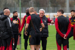 AS Roma Training Session And Press Conference - UEFA Europa League 2023/24