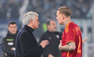 Mourinho Karsdorp SS Lazio v AS Roma - Coppa Italia