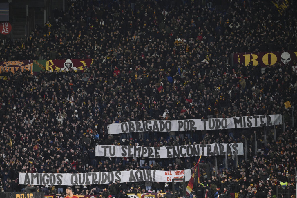 Striscione AS Roma v Hellas Verona FC - Serie A TIM