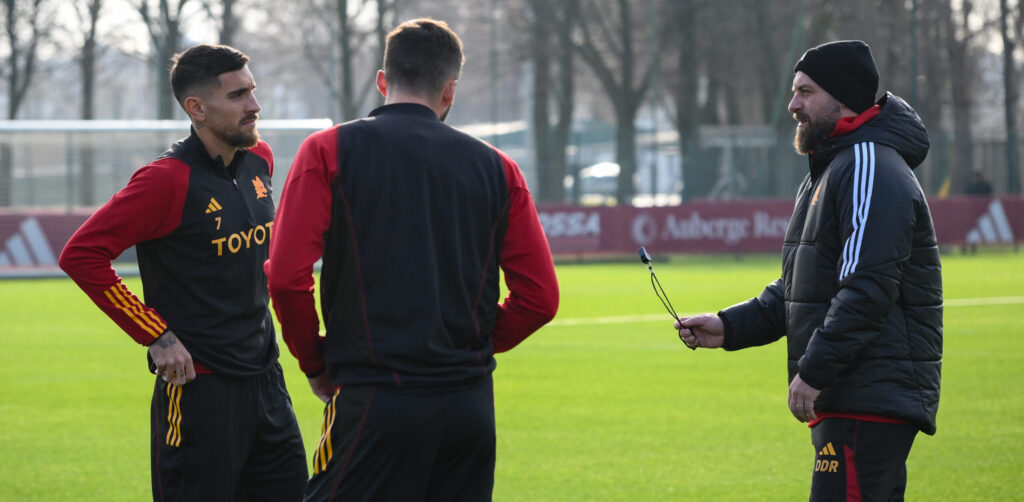 de rossi pellegrini cristante AS Roma Training Session