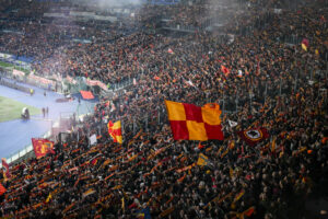 tifosi AS Roma v Feyenoord: Knockout Round Play-offs Second Leg - UEFA Europa League 2023/24