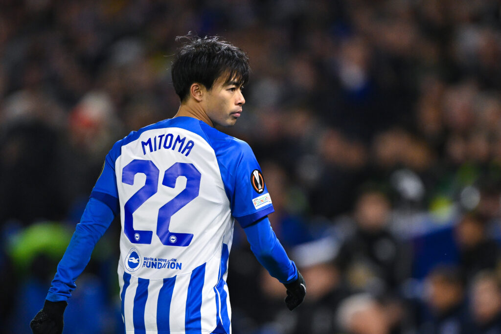 mitoma Brighton &amp; Hove Albion v Olympique de Marseille: Group B - UEFA Europa League 2023/24
