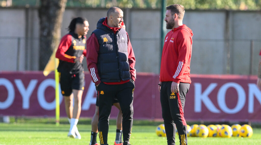 de rossi giacomazzi AS Roma Training Session &amp; Press Conference