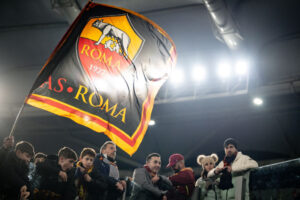Tifosi AS Roma v Feyenoord: Knockout Round Play-offs Second Leg - UEFA Europa League 2023/24