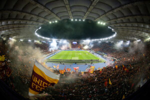 Stadio Olimpco pieno AS Roma v Feyenoord: Knockout Round Play-offs Second Leg - UEFA Europa League 2023/24