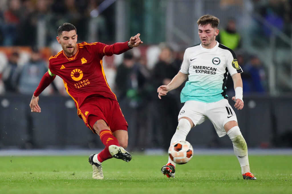 pellegrini gilmour AS Roma v Brighton &amp; Hove Albion: Round of 16 First Leg - UEFA Europa League 2023/24