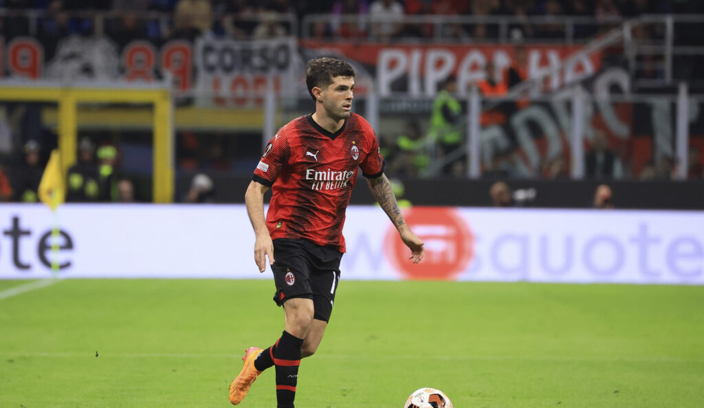 Pulisic AC Milan v AS Roma: Quarter-Final First Leg - UEFA Europa League 2023/24