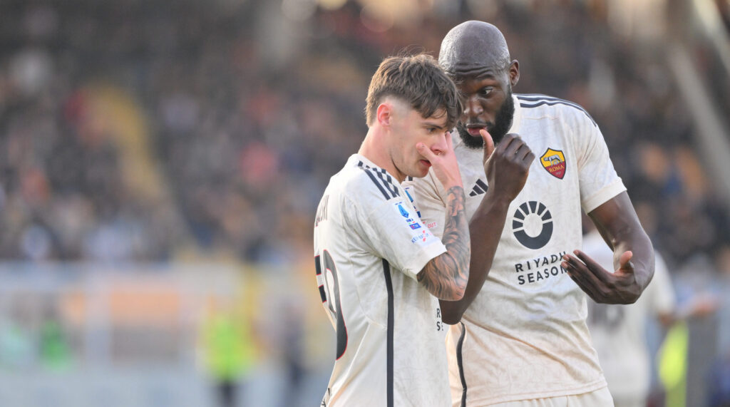 Zalewski Lukaku US Lecce v AS Roma - Serie A TIM
