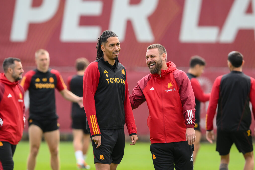 De Rossi Smalling AS Roma Training Session