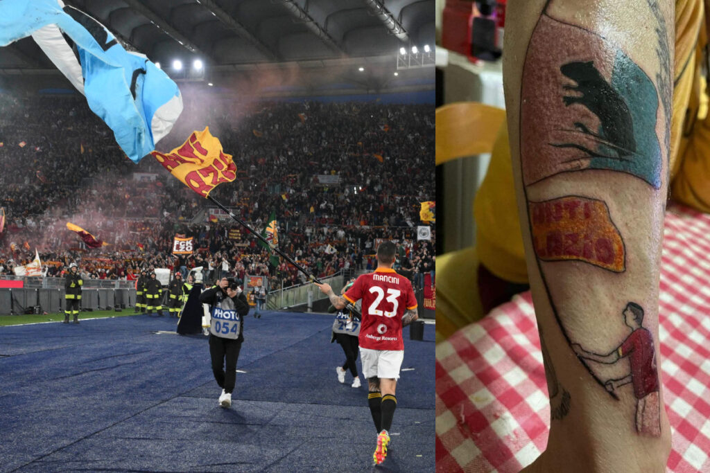 mancini bandiera tatuaggio