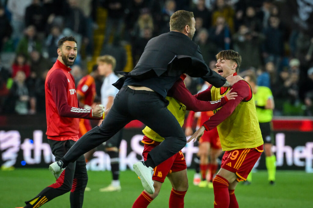 De Rossi esultanza Udinese Calcio v AS Roma - Serie A TIM