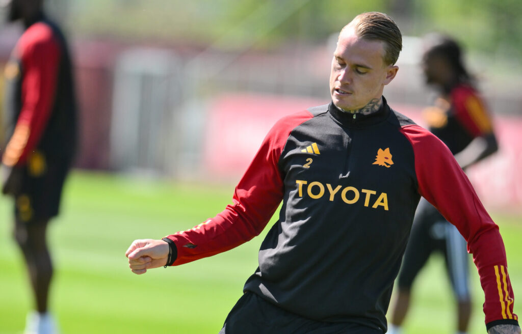 Karsdorp AS Roma Training Session And Press Conference