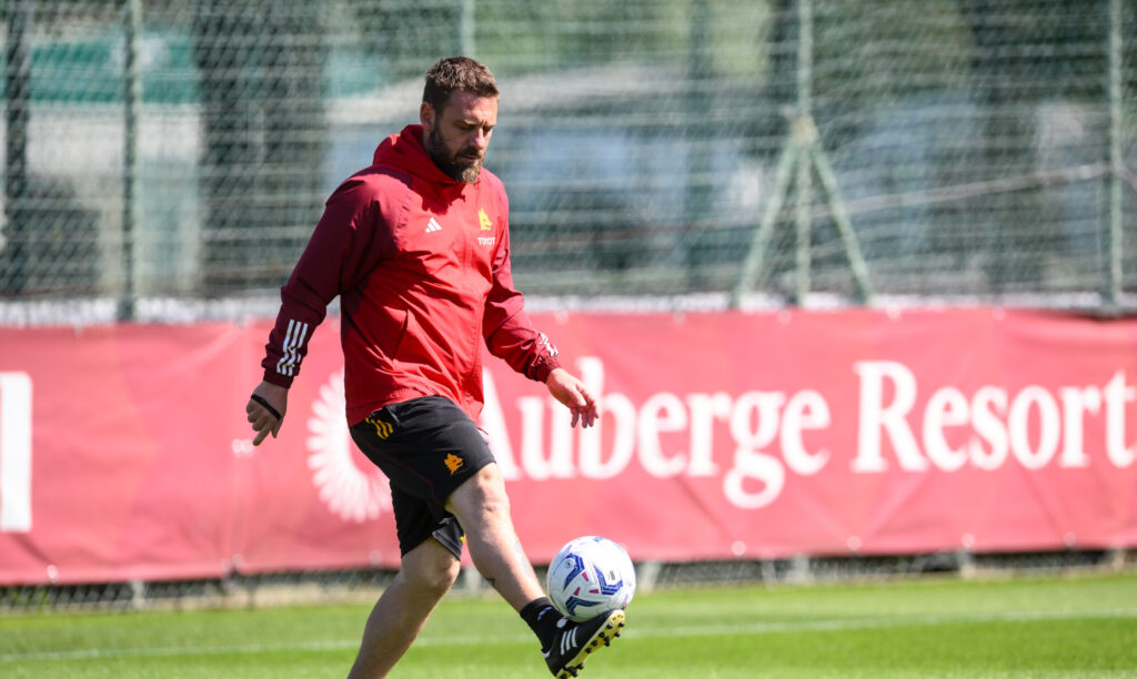 De Rossi AS Roma Training Session And Press Conference