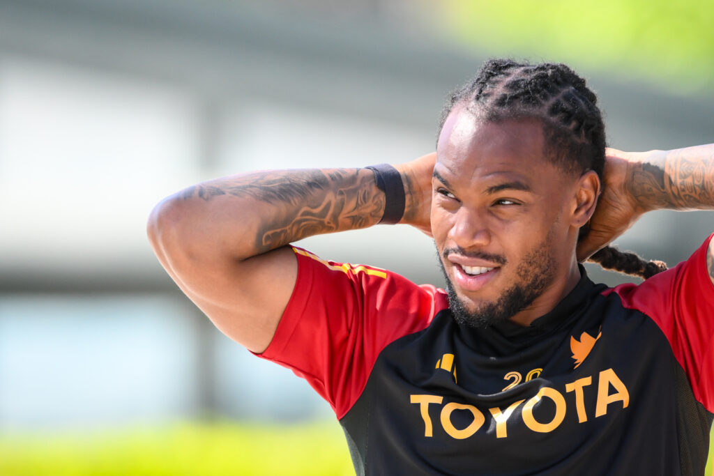 Renato Sanches AS Roma Training Session And Press Conference