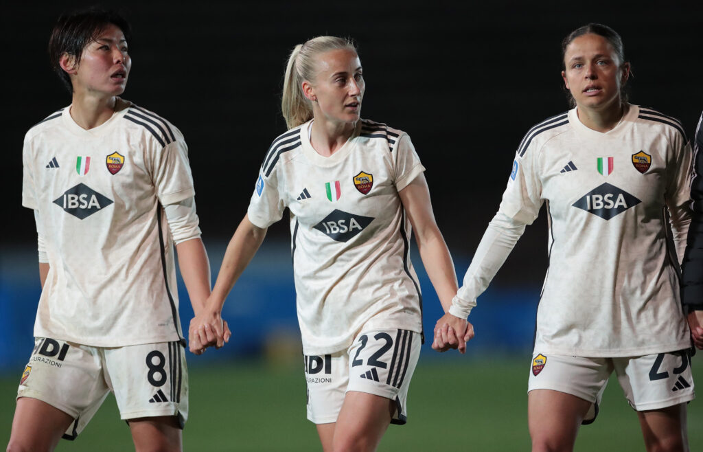 Feiersinger, Kumagai, Sonstevold FC Internazionale v AS Roma- Women Serie A Playoffs