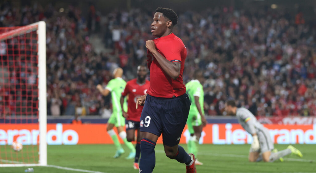 Jonathan David Lille OSC v VfL Wolfsburg: Group G - UEFA Champions League