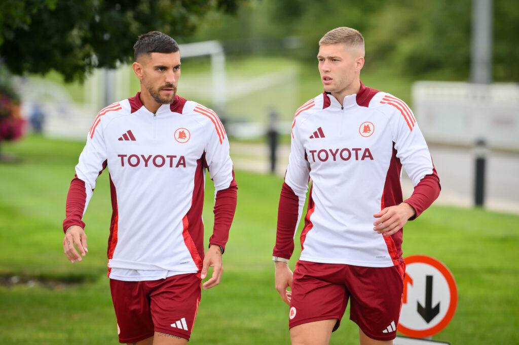 Dovbyk Pellegrini AS Roma Training Session