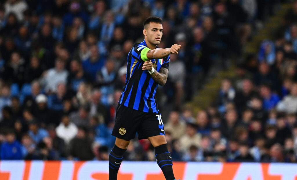 Lautaro Martinez Manchester City v FC Internazionale Milano - UEFA Champions League 2024/25 League Phase MD1