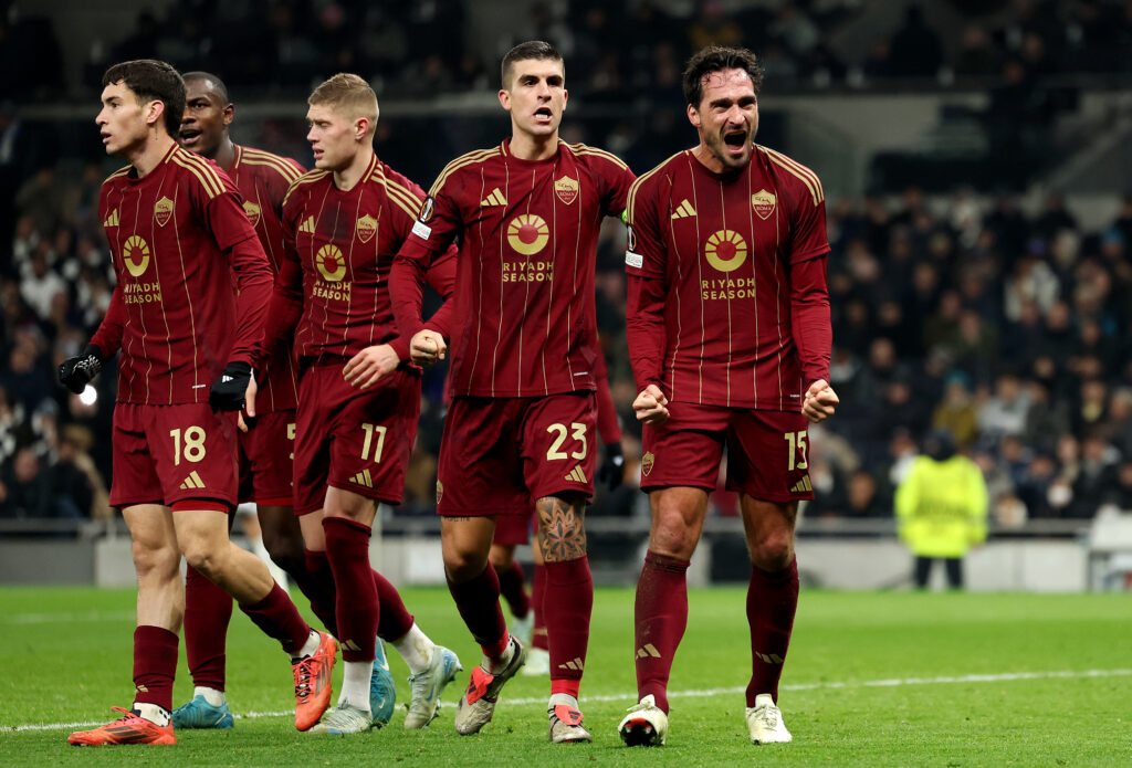 Hummels Mancini Tottenham Hotspur v AS Roma - UEFA Europa League 2024/25 League Phase MD5