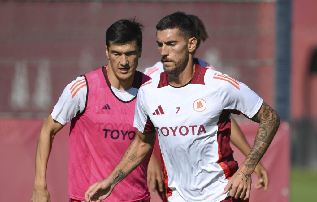 pellegrini shomurodov AS Roma Training Session