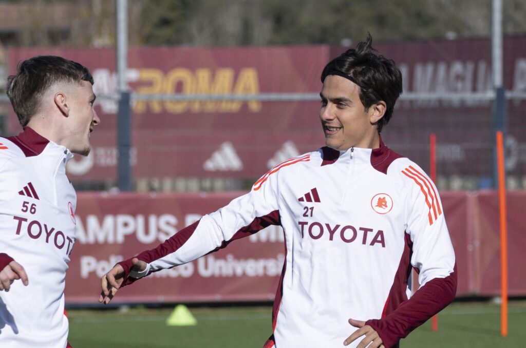 dybala saelemaekers AS Roma Training Session