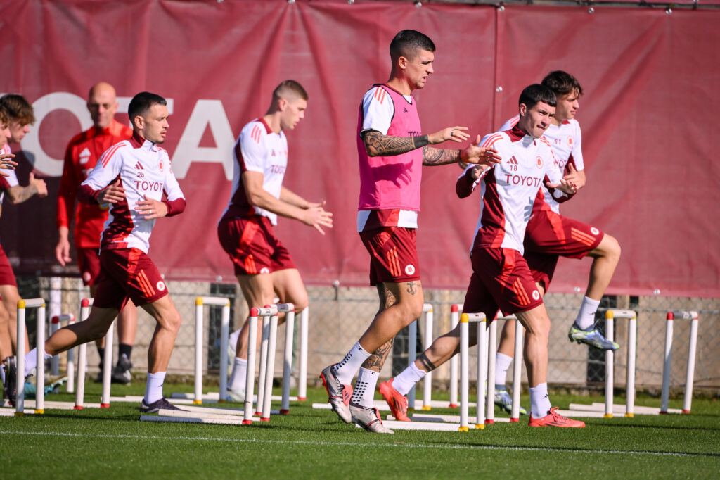 AS Roma Training Session And Press Conference - UEFA Europa League 2024/25 League Phase MD4
