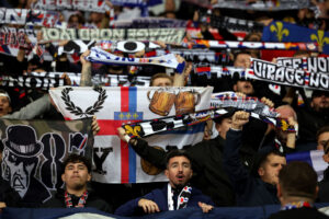 tifosi lione Rangers FC v Olympique Lyonnais - UEFA Europa League 2024/25 League Phase MD2