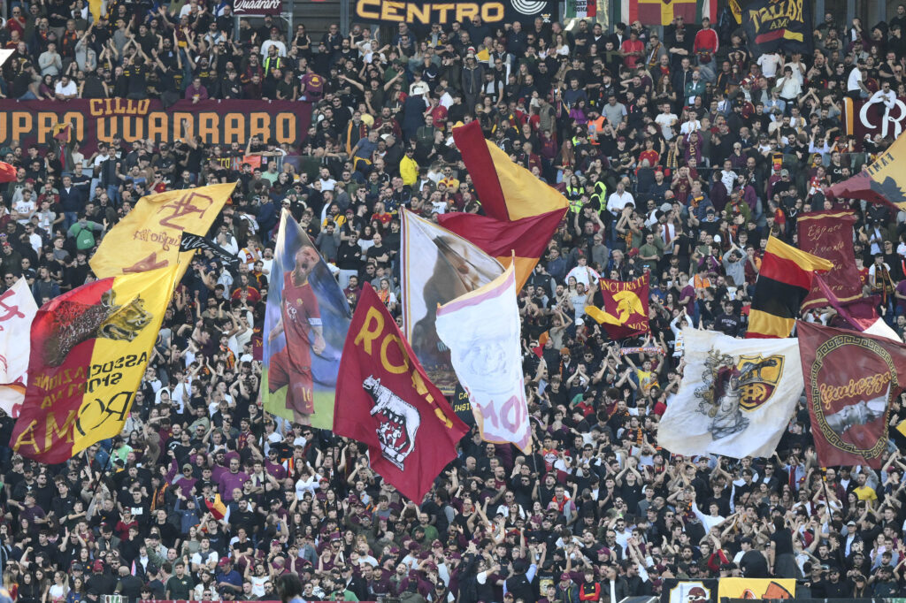 tifosi curva sud AS Roma v Bologna - Serie A